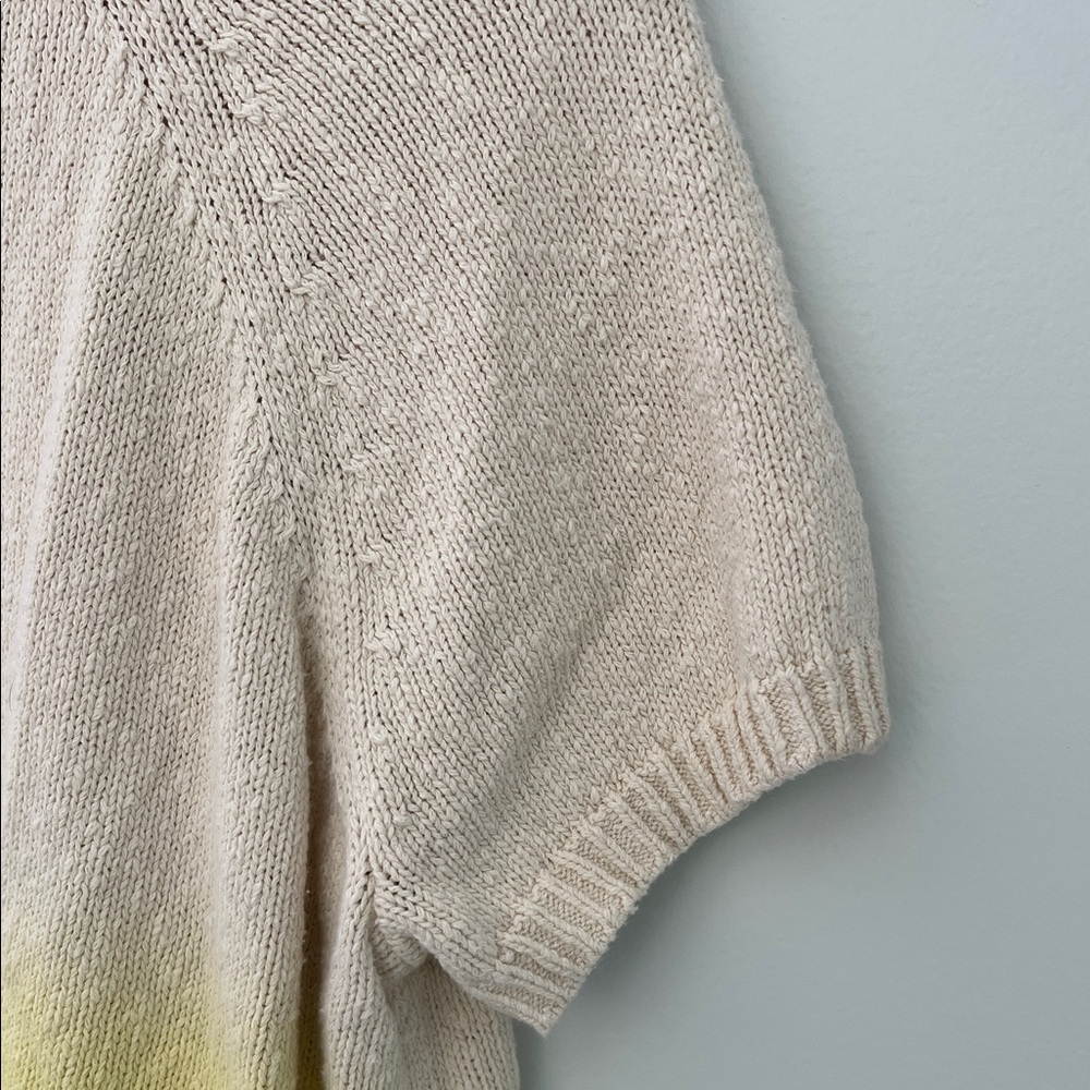 Madewell Cream and Soft Yellow Ombre Knit Style #AM300 Cropped Top Size S - Picture 6 of 16